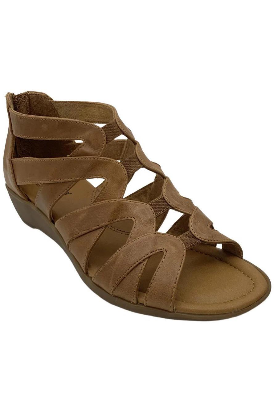 Comfortiva Women's Eternia Wedge Sandals Sand - Wide